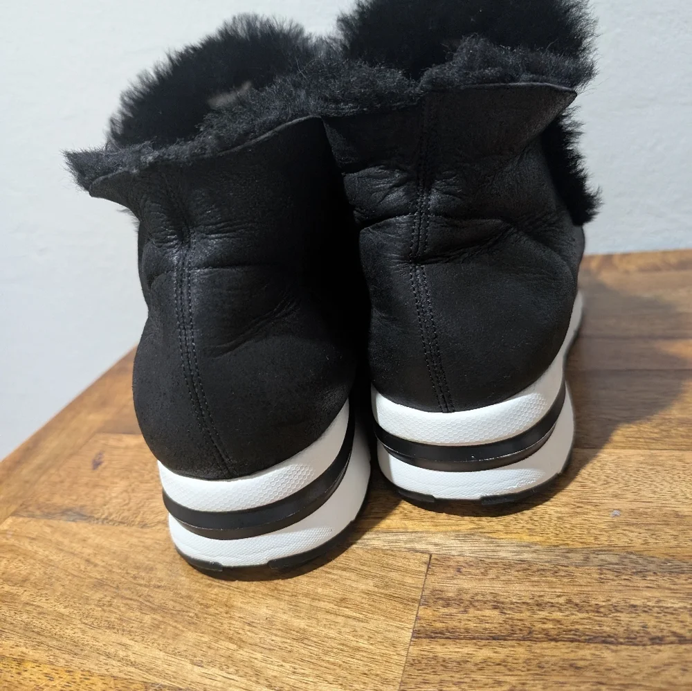 Viole Blanche BICE LEATHER BOOTS Mid-boots in black Nappa-effect Shearling  38/8